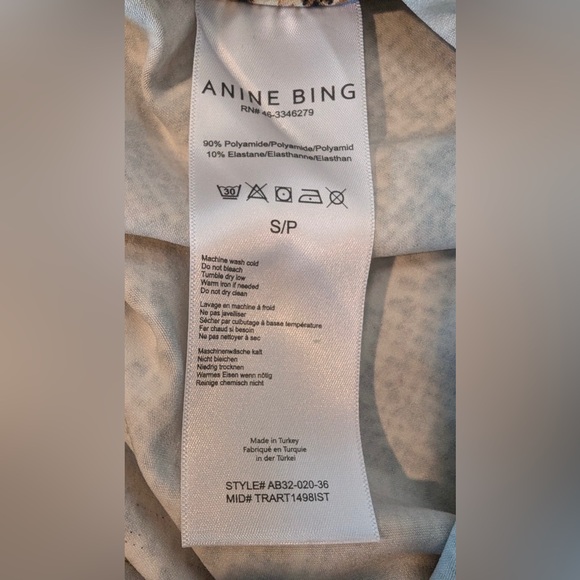 ANINE BING Women’s Python Print Split Cuff Cigarette Pants Size Small - Picture 8 of 12